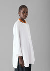 Elena Cotton Linen Tunic Shirt | Paper White | Women's Shirts