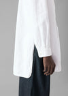 Elena Cotton Linen Tunic Shirt | Paper White | Women's Shirts