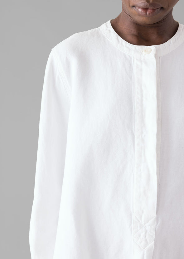 Elena Cotton Linen Tunic Shirt | Paper White | Women's Shirts