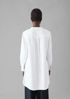 Elena Cotton Linen Tunic Shirt | Paper White | Women's Shirts