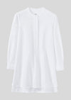 Elena Cotton Linen Tunic Shirt | Paper White | Women's Shirts