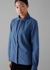 Anja Check Cotton Shirt | Slate/Dark Cornflower | Women's Shirts