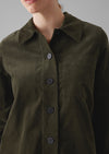 Baya Patch Pocket Organic Cord Shirt | Seaweed | Women's Shirts