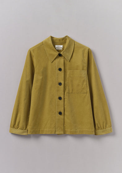 Baya Patch Pocket Organic Cord Shirt | Golden Olive | Women's Shirts