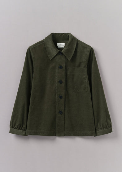 Baya Patch Pocket Organic Cord Shirt | Seaweed | Women's Shirts