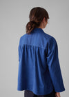 Patch Pocket Organic Needlecord Shirt | French Blue | Women's Shirts