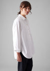 Cotton Oxford Oversized Long Shirt | White | Women's Shirts