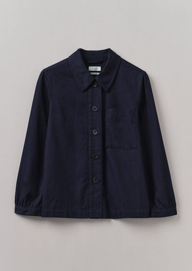 Baya Indigo Cotton Twill Shirt | Indigo | Women's Shirts